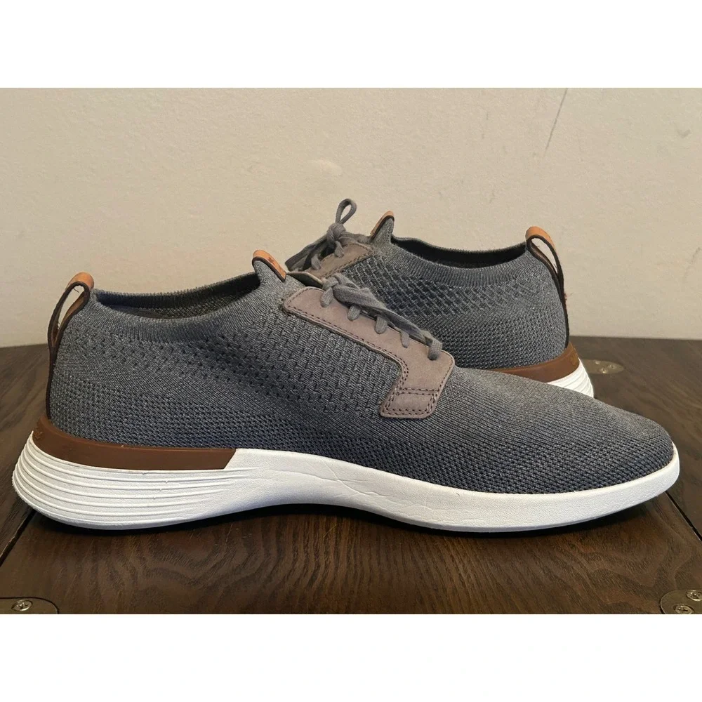 Wolf &‎ Shepherd Gray Swift Knit Derby CasualSneakers Unisex Men's 10 Women's 12